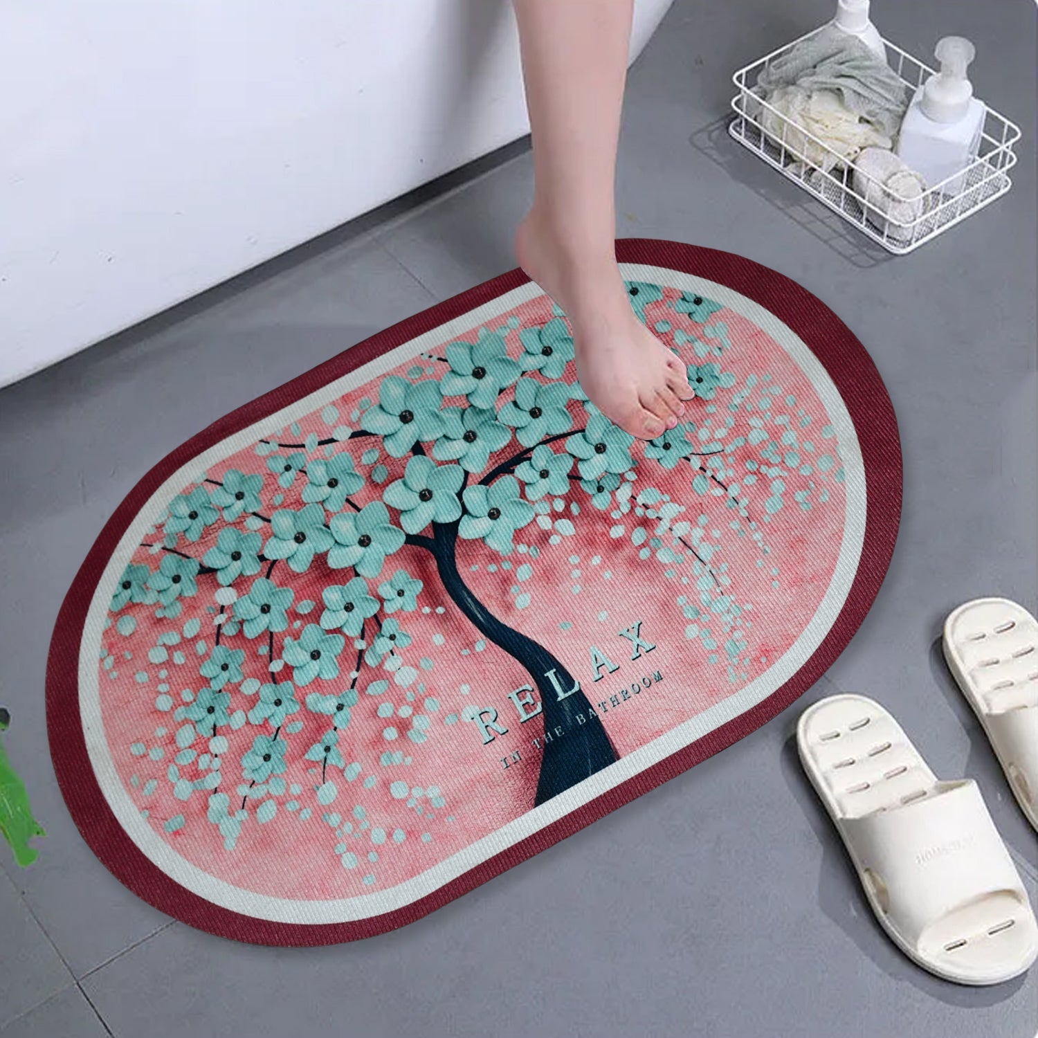 Floor Mat, Bath Mat, Door Mat Floral Pattern, Washable, Non-Slip, Stylish, Design Print Rug Mat, Stylish, Quality, Abrasion Resistant, Soundproofing, Hot Carpet, All Seasons, For Kitchen, Bedroom, Living Room (59x40 Cm) Floor Mat, Bath Mat, Door Mat Floral Pattern, Washable, Non-Slip, Stylish, Design Print Rug Mat, Stylish, Quality, Abrasion Resistant, Soundproofing, Hot Carpet, All Seasons, For Kitchen, Bedroom, Living Room (59x40 Cm)